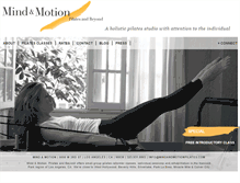 Tablet Screenshot of mindandmotionpilates.com